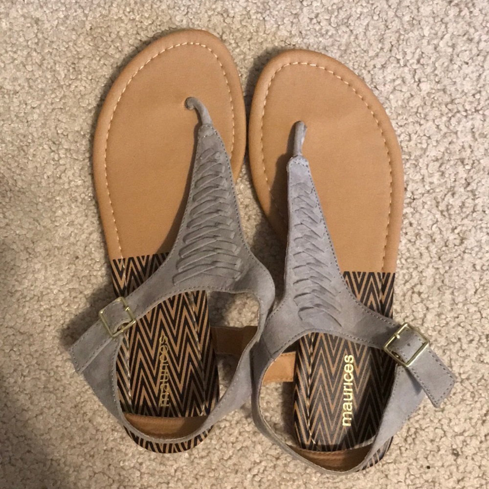 Gray sandals